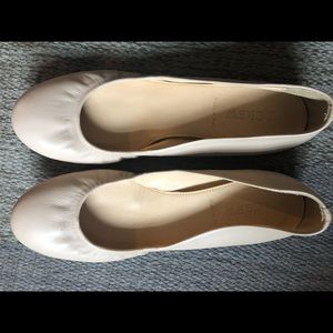 J. Crew Cece ballet flats in nude leather